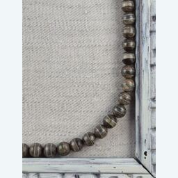 Dzi-Perlen braun, grün/weiss, geadert 8mm