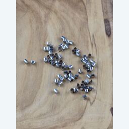 Quetschperlen silberfarben länglich 2mm