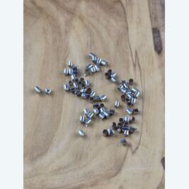 Quetschperlen silberfarben länglich 2mm