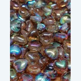 Herz Crystal Brown Rainbow