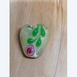 Herz transparent mit Goldfolie & Blumenmuster