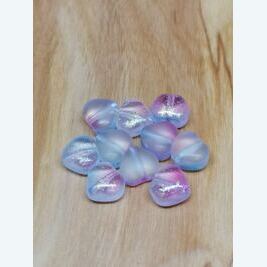 Herz transparent lila matt