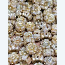 Blüten Chalk White goldgelb 7x7mm