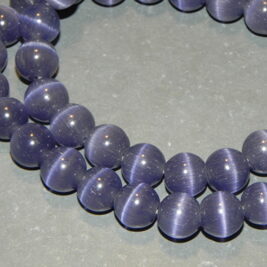 Glasperlen Katzenaugen violett 8mm