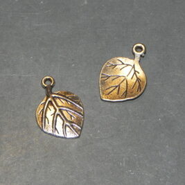 Anhänger Blatt gebogen, antiksilber