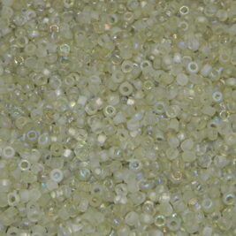 Tschechische Saatperlen Crystal Etched Green Rainbow 3mm