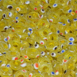 Glasperlen Ringe gelb