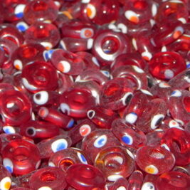 Glasperlen Ringe rot