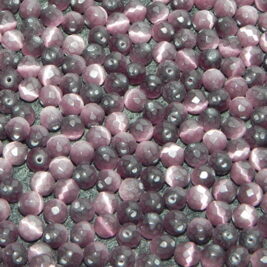 Glasperlen Katzenauge facettiert violett