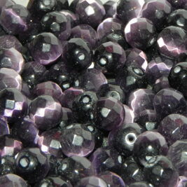Glasperlen Katzenauge facettiert violett