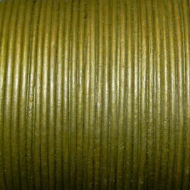 Lederband Metallic Mustard Green 1mm