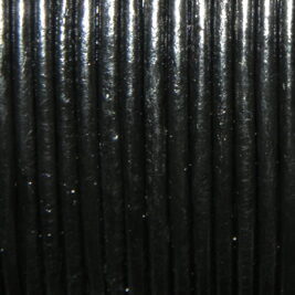 Lederband schwarz 2mm