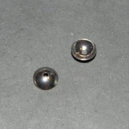 Metallperlen Perlkappen glatt silber 3mm