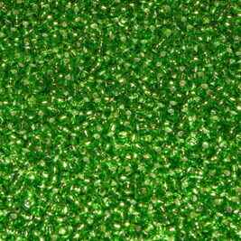 Saatperlen Chartreuse Silver Lined 3mm