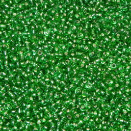 Saatperlen Emealrd Green Silver Lined 3mm