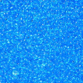 Saatperlen Transparent Dark Aqua 3mm