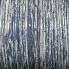 Lederband Vintage Navy Blue + White 1mm