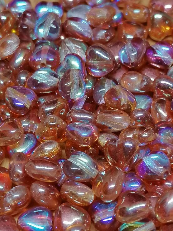Herz Crystal Orange Rainbow