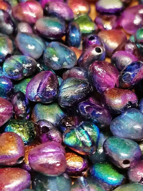 Herz Crystal Magic Blue Etched