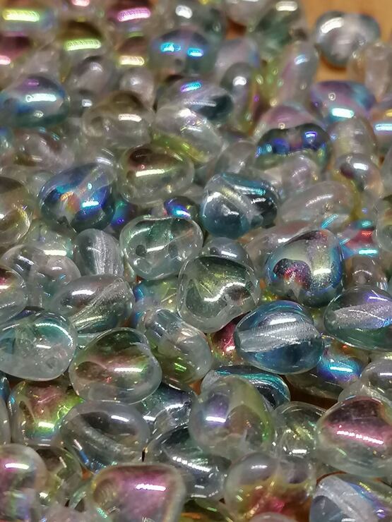 Herz Crystal Green Rainbow