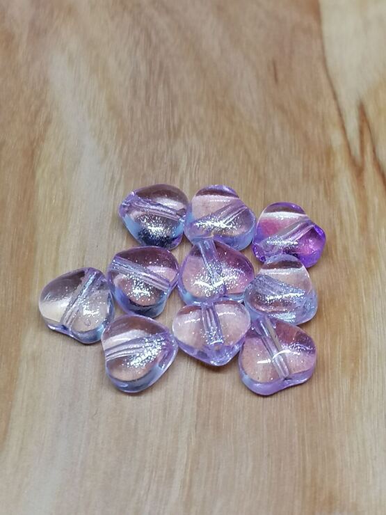 Herz transparent lila