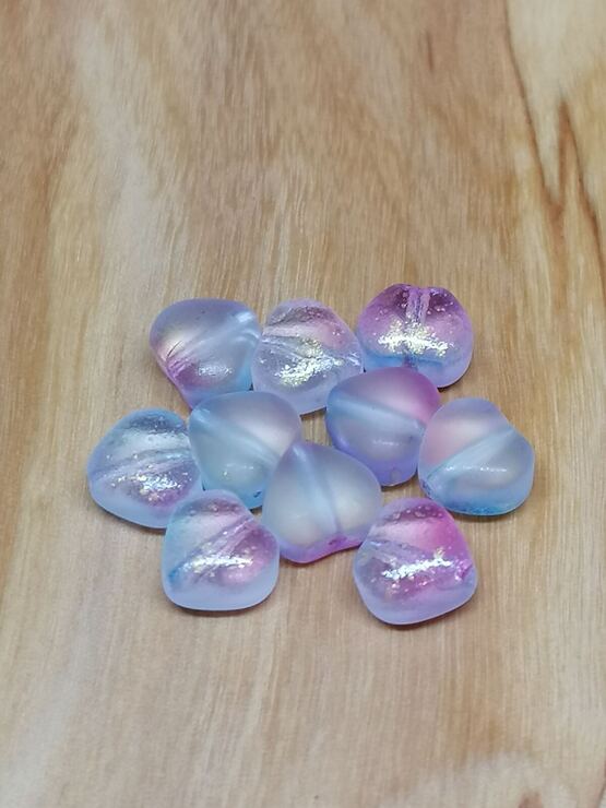 Herz transparent lila matt