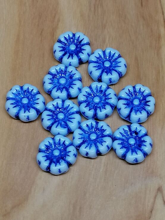 Blüten dunkelblau 9x9mm