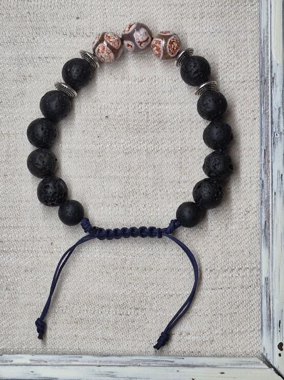 Armband Achat / Lava