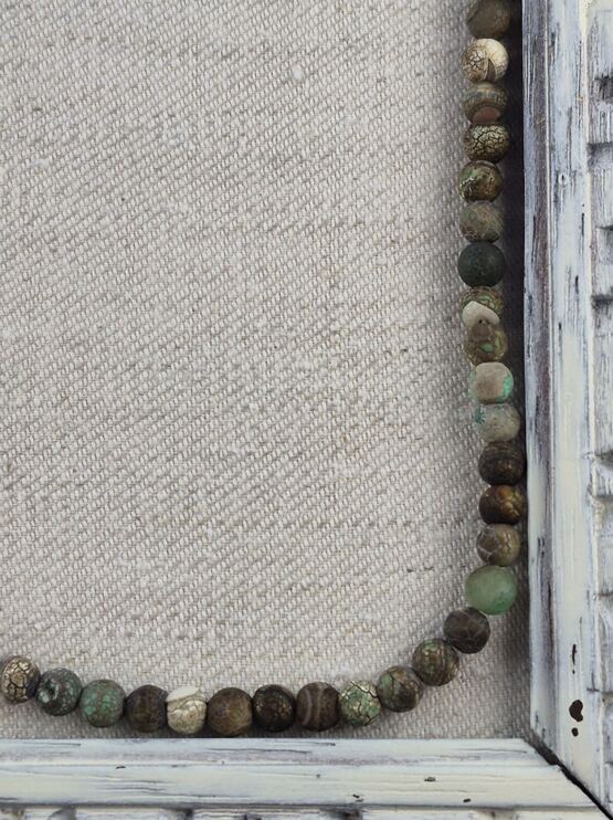 Achatperlen matt grün Vintage AAA 6mm