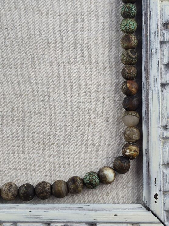 Achatperlen matt grün Vintage AAA 8mm