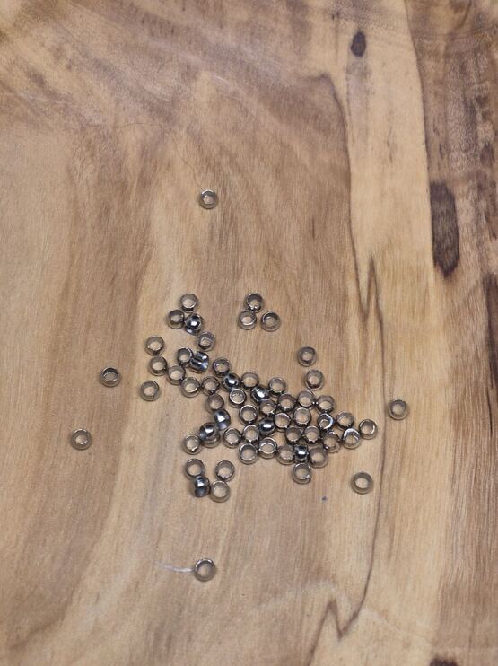 Quetschperlen silberfarben 2.5mm