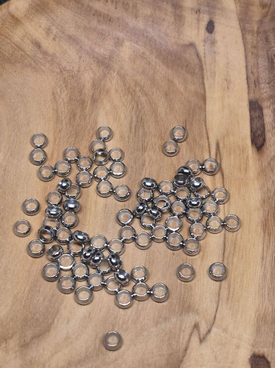 Quetschperlen silberfarben 4mm